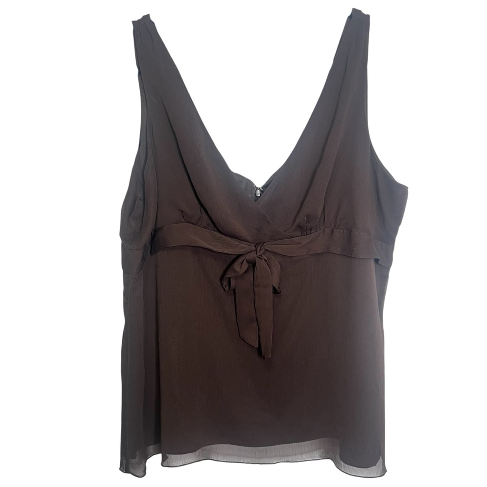 GAP Vintage Deadstock Brown Sleeveless Blouse Babydoll Tank Sz XXL Y2K Festival